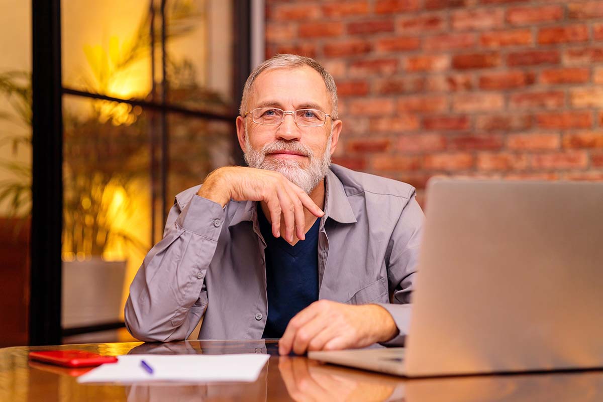 Man with a computer